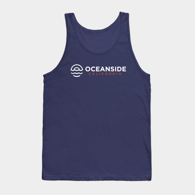 Oceanside California v3 Tank Top by Matt Stewart